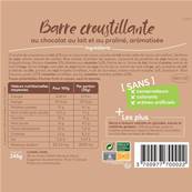 Barrette di cioccolato al latte pralinate