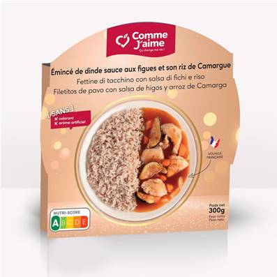 Tacchino con salsa ai fichi e riso