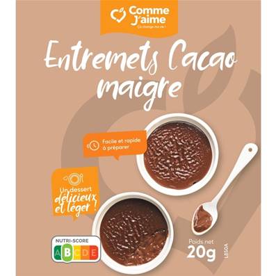 Budino al CACAO magro