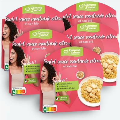 Box 5 Pollo in salsa di senape e limone con grano