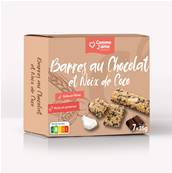 Barrette al cioccolato e cocco
