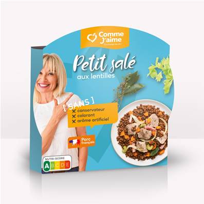 Cerne salata di maiale con lenticchie