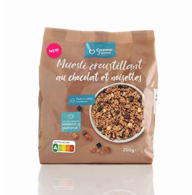 Muesli croccante al cioccolato e nocciole